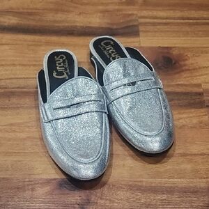 EUC Metallic Silver Sam Edelman Circus Mules